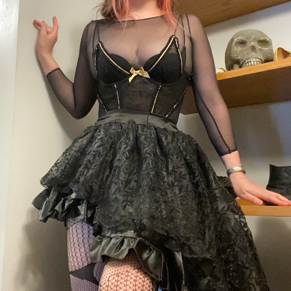 Gothic black and gold corset top